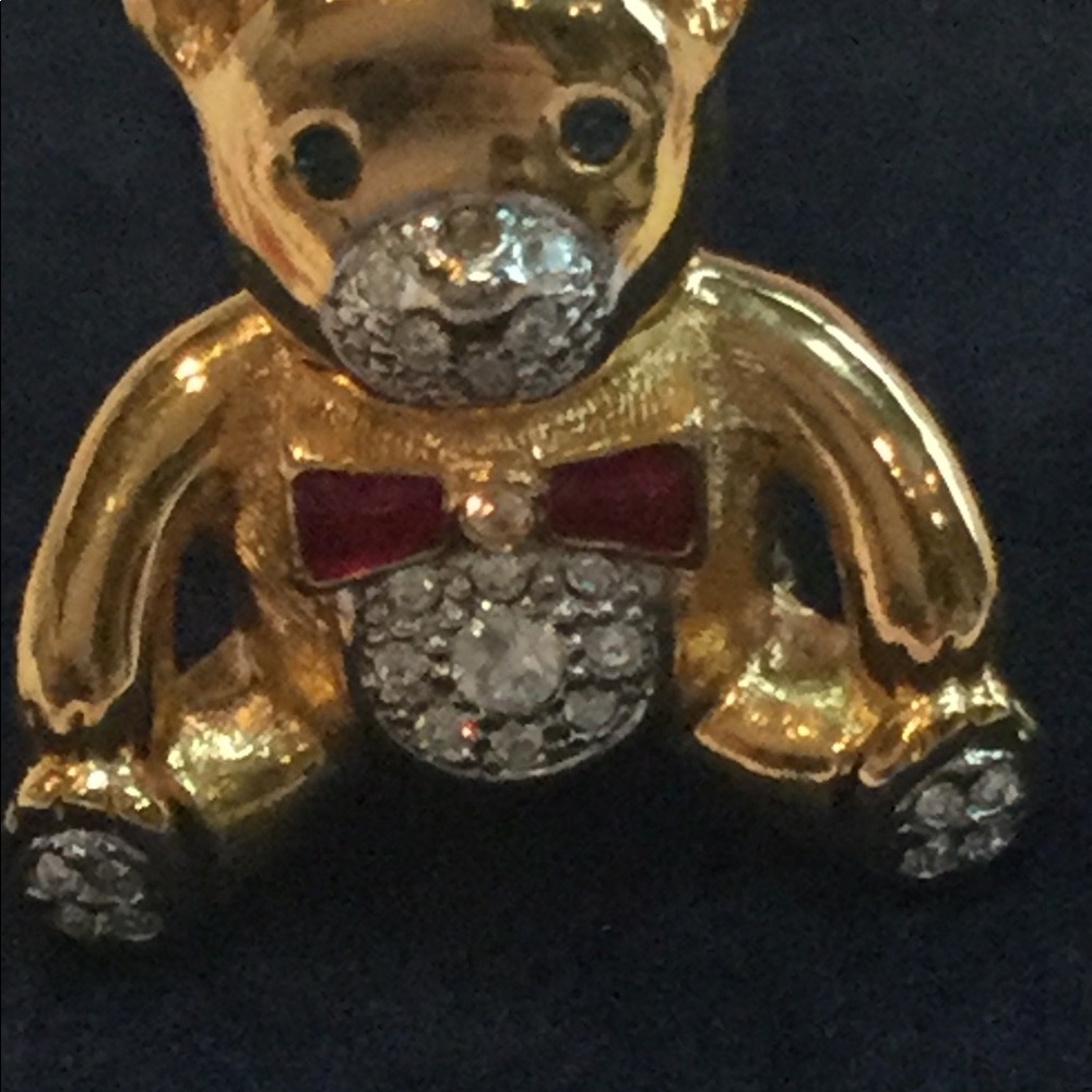 Vintage Teddy bear with Swarovski Crystal.